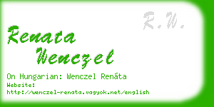 renata wenczel business card