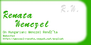 renata wenczel business card